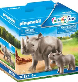 PLAYMOBIL - RHINOCÉROS ET SONT PETIT #70357